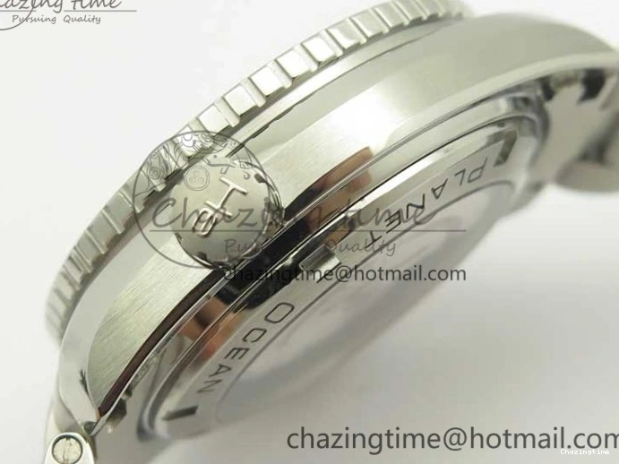 0208 EyeCatching Planet Ocean Professional Ceramic Bezel 45.5mm 1:1 VSF Best Edition Silver Markers on SS Bracelet A8500 Super Clone 8050